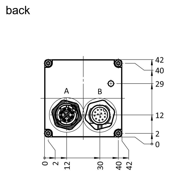 design drawing eco204MVGE67 back (all dimensions in mm)