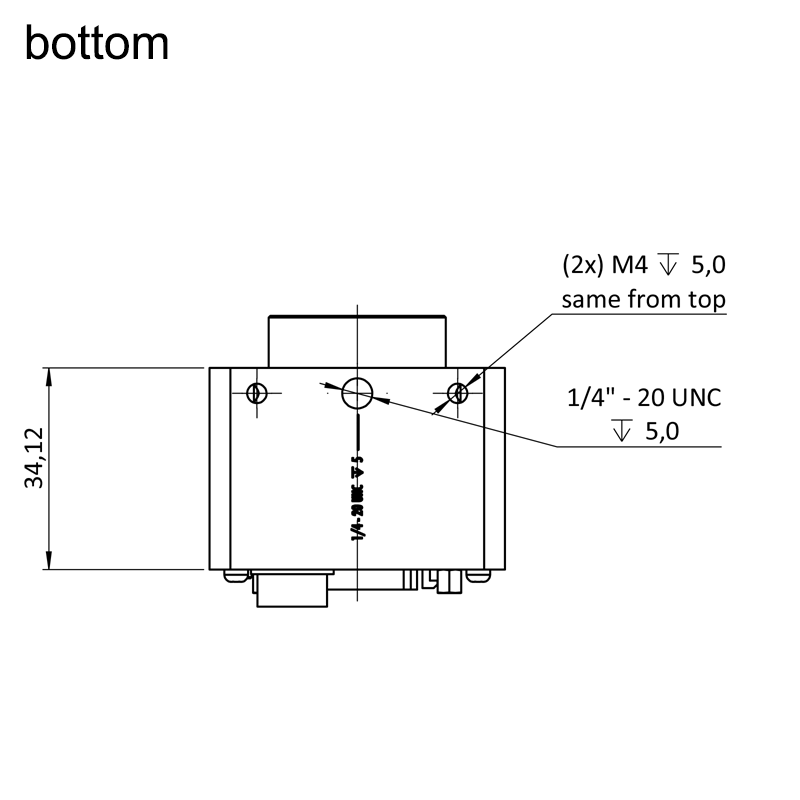 design drawing exo250CCL bottom (all dimensions in mm)