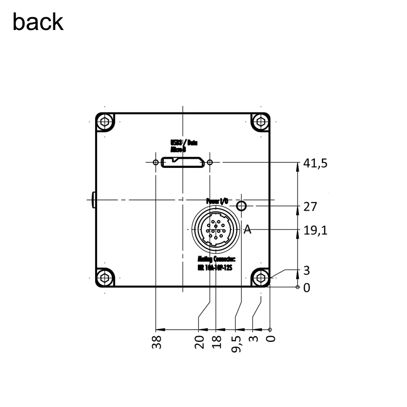 design drawing exo367CU3TR back (all dimensions in mm)