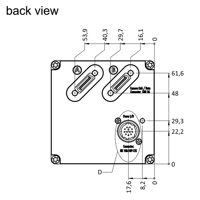 design drawing hr120MCL back (all dimensions in mm)