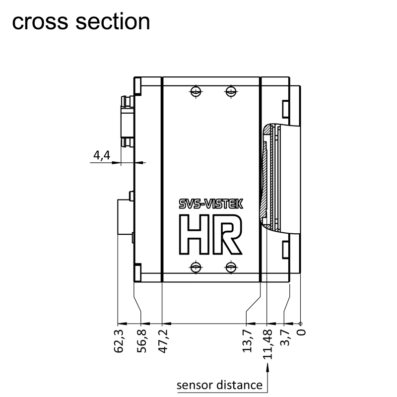 design drawing hr120MCL left (all dimensions in mm)