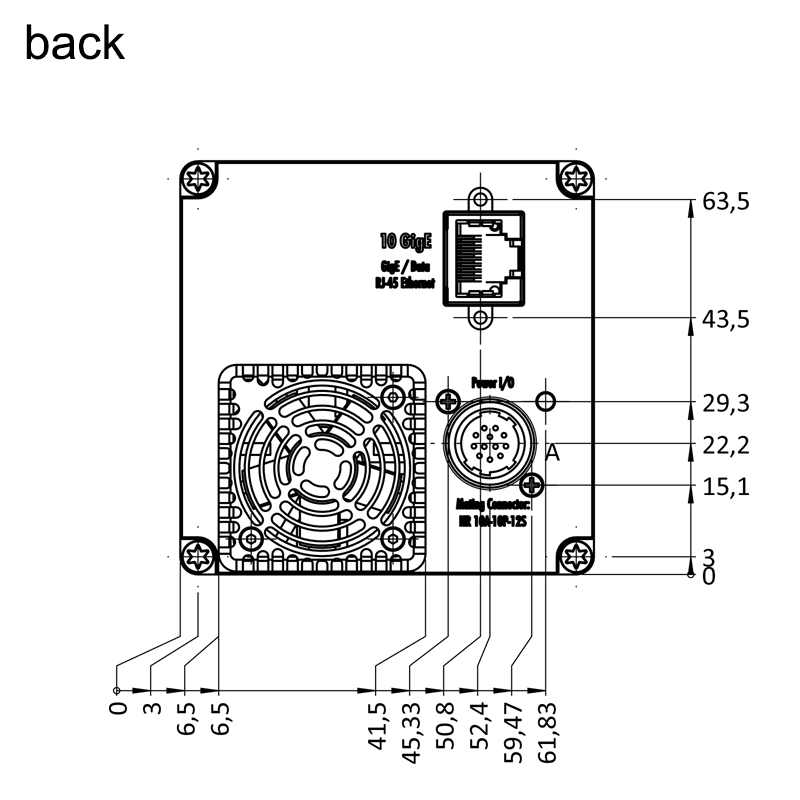 design drawing hr455CXGE back (all dimensions in mm)
